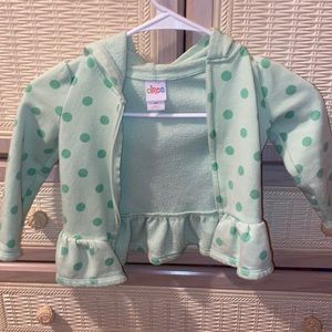 Circo Green Polka Dot Jacket Size 2T Great Condition